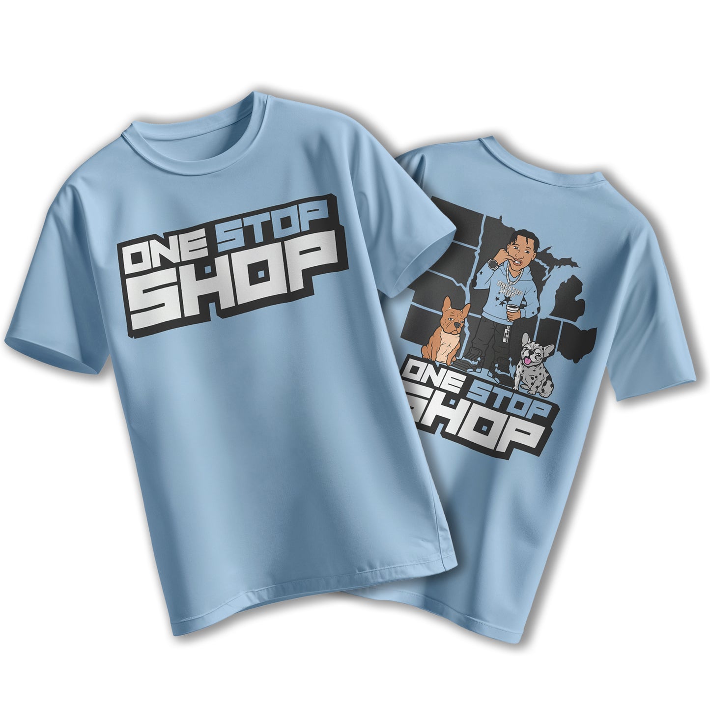 Light Blue One Stop Shop Tee